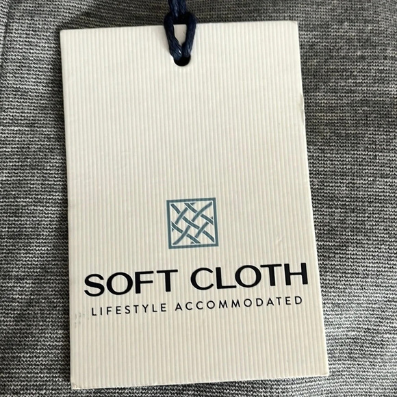 Soft Cloth Jersey Knit Flat Front Trousers in Gray - NWT - Size 38 - Picture 4 of 6